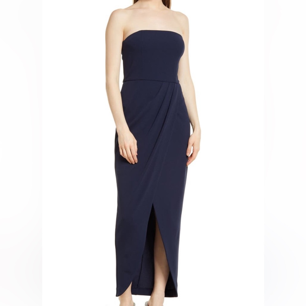WAYF The Angelique Strapless Tulip Gown